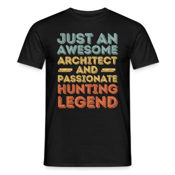 Architekt Jagen retro - Männer T-Shirt - Schwarz - Vorne - AI Model Male 178 light (178cm)