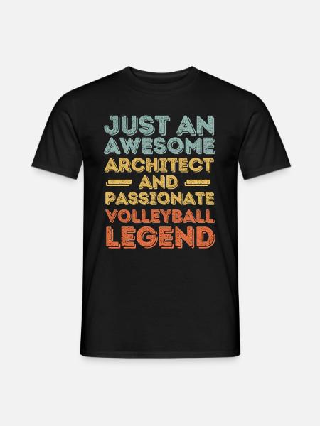 Architect Volleyball retro - Men's T-Shirt - black