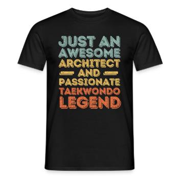 Architekt Taekwondo retro - Männer T-Shirt - Schwarz - Vorne - AI Model Male 178 light (178cm)