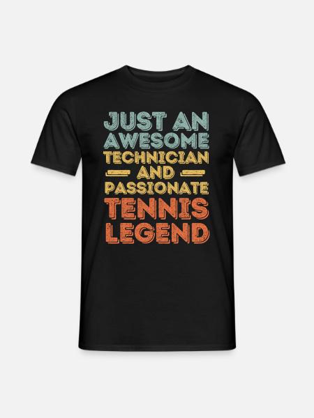 Technician Tennis retro - Men's T-Shirt - black
