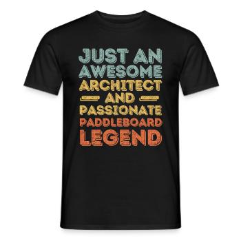 Architekt Paddleboard retro - Männer T-Shirt - Schwarz - Vorne - AI Model Male 178 light (178cm)