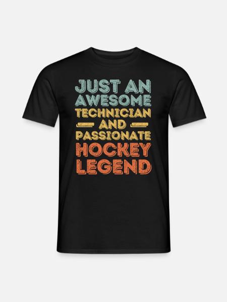Techniker Hockey retro - Männer T-Shirt - Schwarz