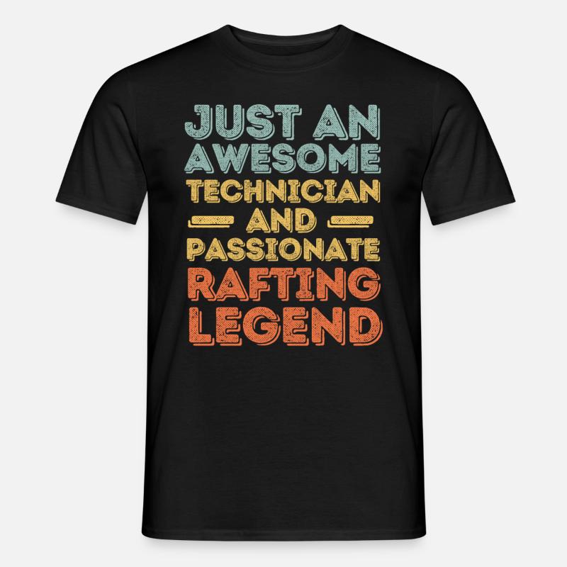 Techniker Rafting retro - Männer T-Shirt - Schwarz