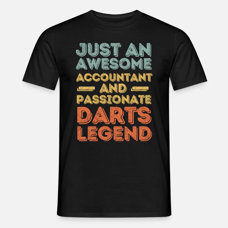 Comptable Darts rétro - T-shirt homme - noir