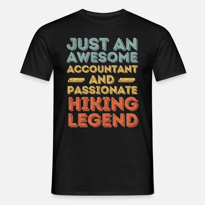 Buchhalter Wandern retro - Männer T-Shirt - Schwarz