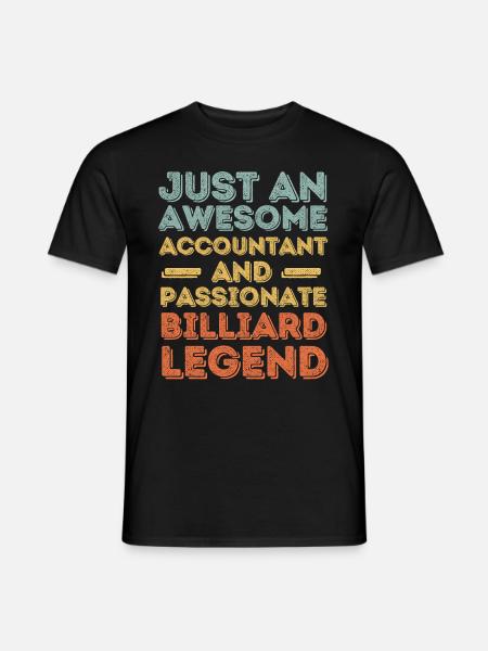 Accountant billiards retro - Men's T-Shirt - black