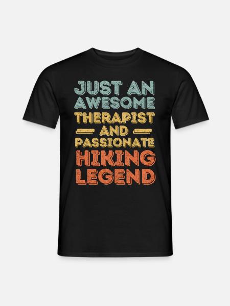 Therapeut Wandern retro - Männer T-Shirt - Schwarz