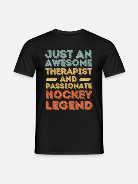 Thérapeute Hockey rétro - T-shirt homme - noir