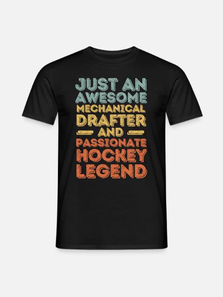 Technical draughtsman Hockey retro - Men's T-Shirt - black