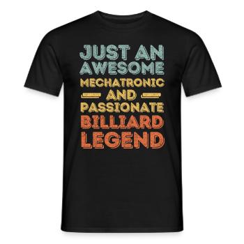 Mechatroniker Billard retro - Männer T-Shirt - Schwarz - Vorne - AI Model Male 178 light (178cm)