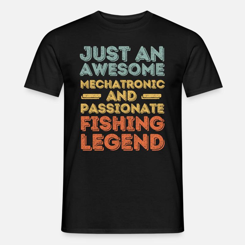 Mécatronique technicien pêche rétro - T-shirt homme - noir