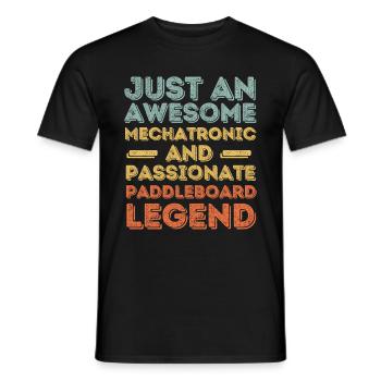Mechatroniker Paddleboard retro - Männer T-Shirt - Schwarz - Vorne - AI Model Male 178 light (178cm)