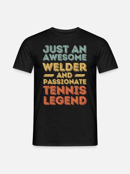 Welder Tennis retro - Men's T-Shirt - black