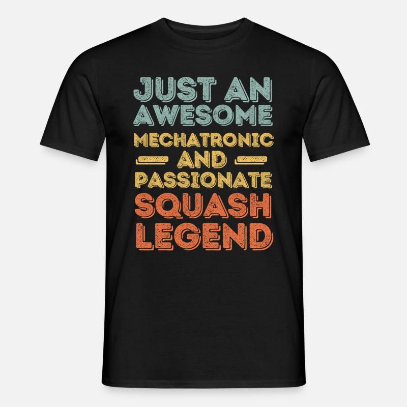 Mechatroniker Squash retro - Männer T-Shirt - Schwarz