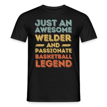 Souder Basketball rétro - T-shirt homme - noir - Devant - AI Model Male 178 light (178cm)