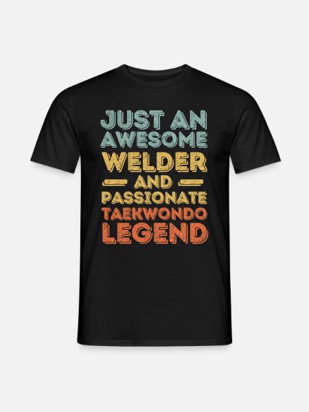 Welder Taekwondo retro - Men's T-Shirt - black