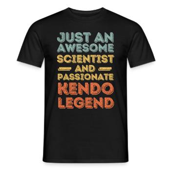 Scientist Kendo retro - Men's T-Shirt - black - Front - AI Model Male 178 light (178cm)