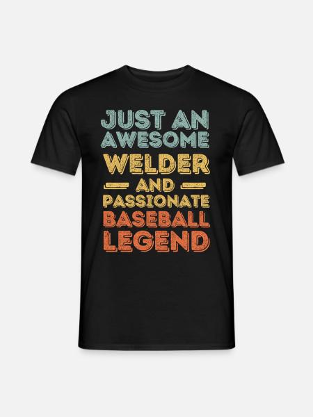 Welder baseball retro - Men's T-Shirt - black