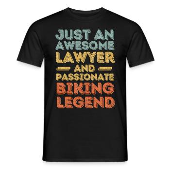 Anwalt Radfahren retro - Männer T-Shirt - Schwarz - Vorne - AI Model Male 178 light (178cm)