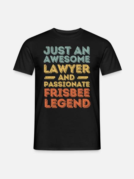 Lawyer Frisbee retro - Men's T-Shirt - black