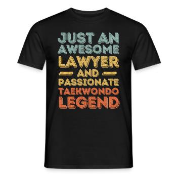 Anwalt Taekwondo retro - Männer T-Shirt - Schwarz - Vorne - AI Model Male 178 light (178cm)
