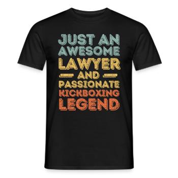 Anwalt Kickboxen retro - Männer T-Shirt - Schwarz - Vorne - AI Model Male 178 light (178cm)