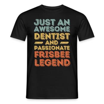 Dentiste Frisbee rétro - T-shirt homme - noir - Devant - AI Model Male 178 light (178cm)