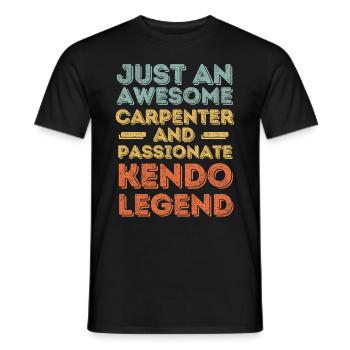 Carpenter Kendo retro - Men's T-Shirt - black - Front - AI Model Male 178 light (178cm)