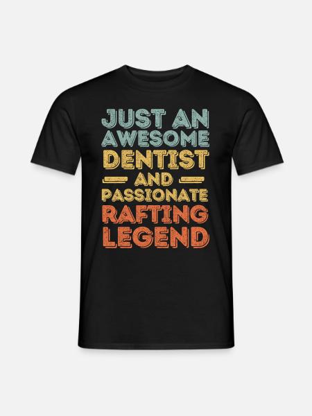 Dentist rafting retro - Men's T-Shirt - black