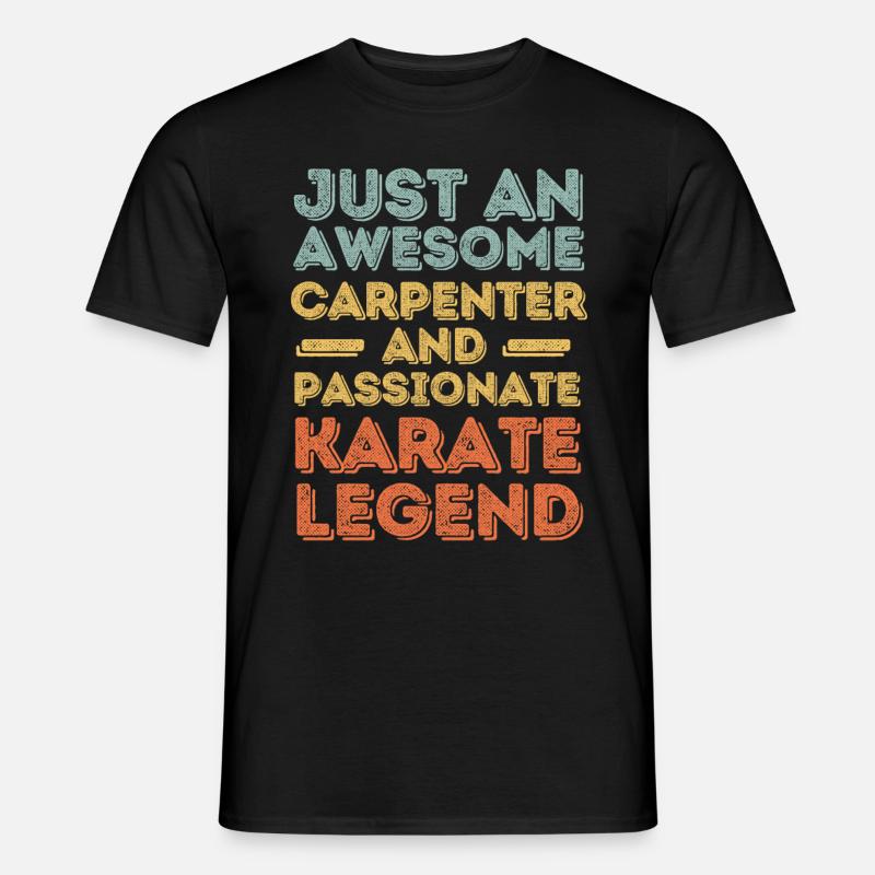 Zimmermann Karate retro - Männer T-Shirt - Schwarz