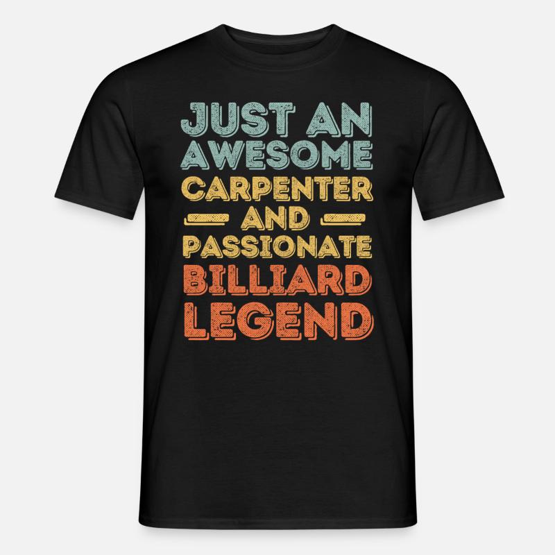 Zimmermann Billard retro - Männer T-Shirt - Schwarz