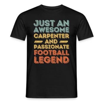 Zimmermann football retro - Men's T-Shirt - black - Front - AI Model Male 178 light (178cm)