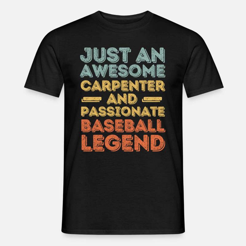 Zimmermann Baseball retro - Männer T-Shirt - Schwarz