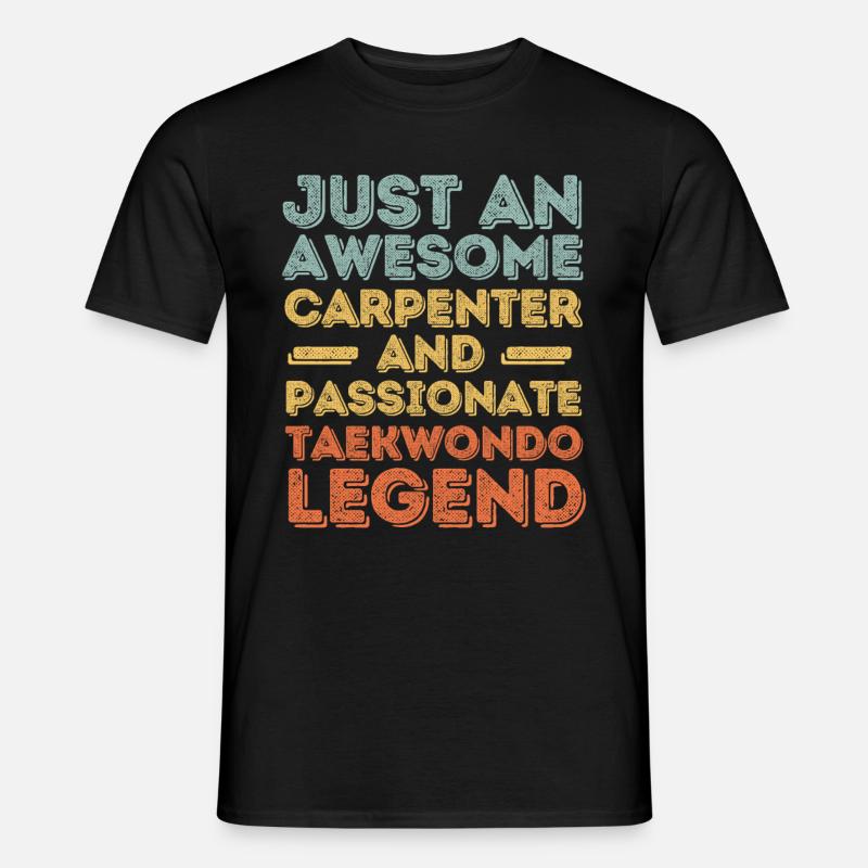 Zimmermann Taekwondo retro - Männer T-Shirt - Schwarz