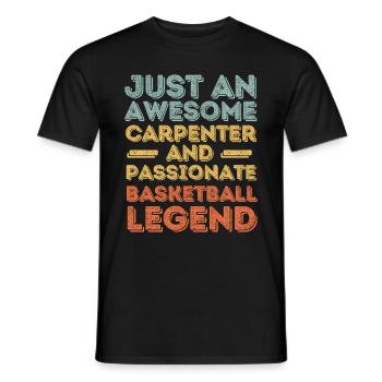 Zimmermann Basketball retro - Men's T-Shirt - black - Front - AI Model Male 178 light (178cm)