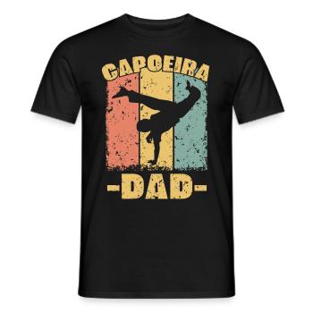 Capoeira dad retro - Men's T-Shirt - black - Front - AI Model Male 178 light (178cm)