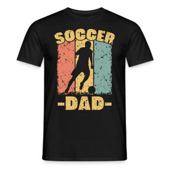 Soccer dad retro - Men's T-Shirt - black - Front - AI Model Male 178 light (178cm)