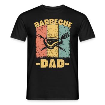 Grillen Papa retro - Männer T-Shirt - Schwarz - Vorne - AI Model Male 178 light (178cm)