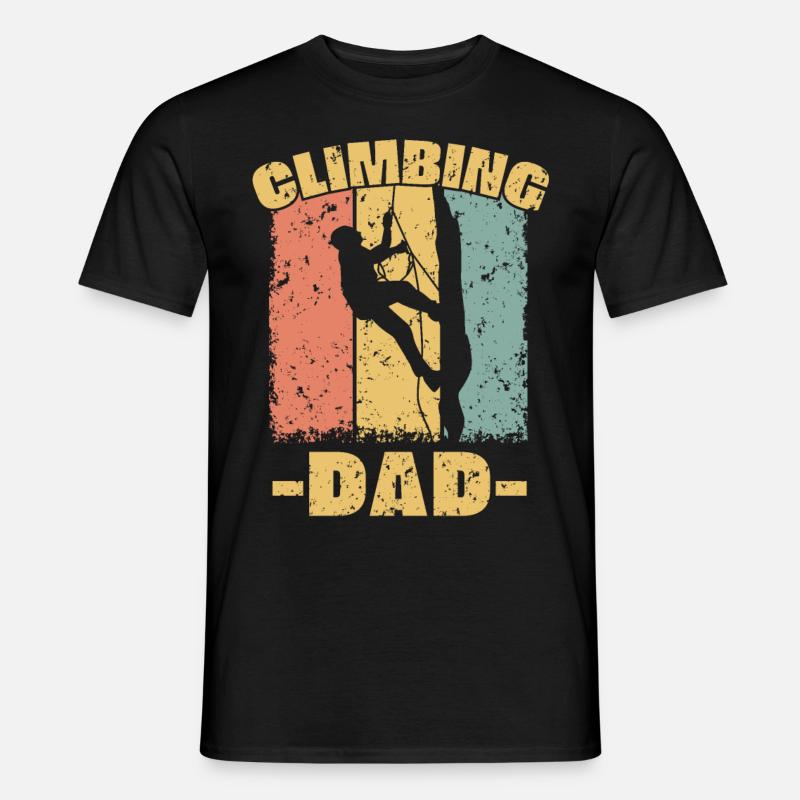Klettern Papa retro - Männer T-Shirt - Schwarz