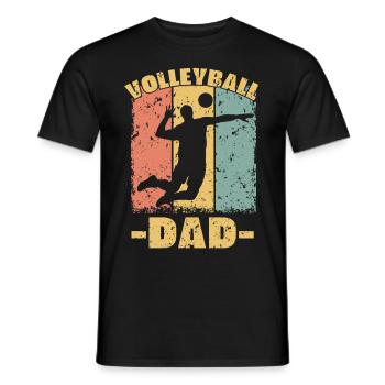 Volleyball dad retro - Men's T-Shirt - black - Front - AI Model Male 178 light (178cm)