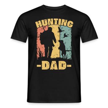 Papa de chasse rétro - T-shirt homme - noir - Devant - AI Model Male 178 light (178cm)
