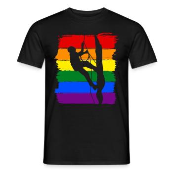Klettern LGBT Pride - Männer T-Shirt - Schwarz - Vorne - AI Model Male 178 light (178cm)