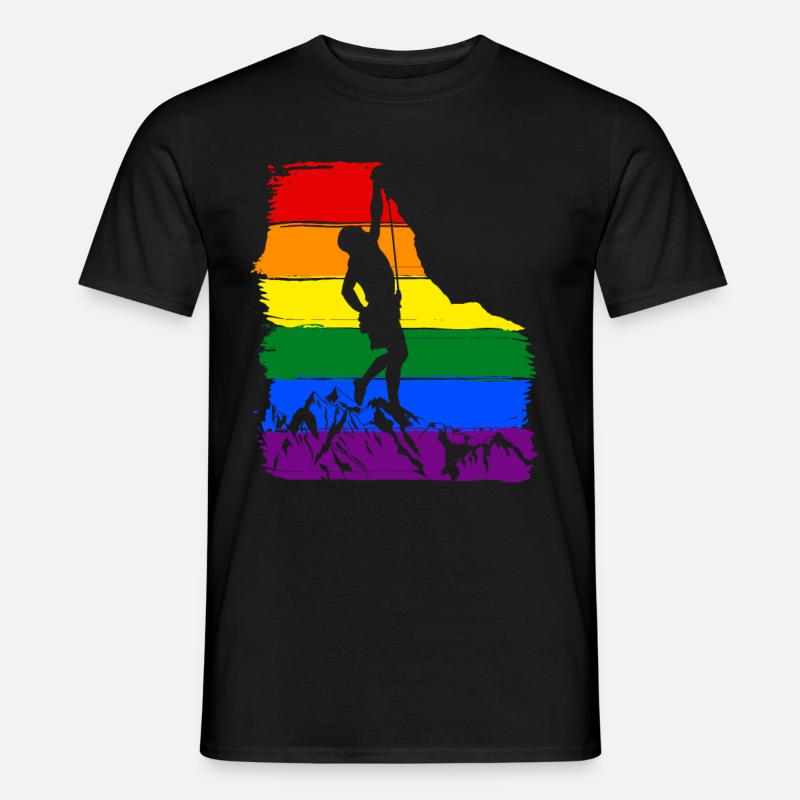 Klettern LGBT Pride - Männer T-Shirt - Schwarz