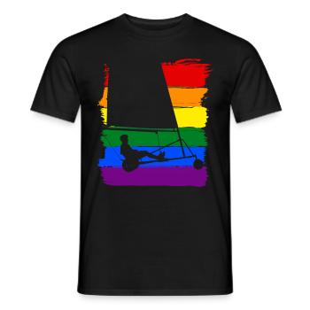 Yachting LGBT Pride - T-shirt homme - noir - Devant - AI Model Male 178 light (178cm)