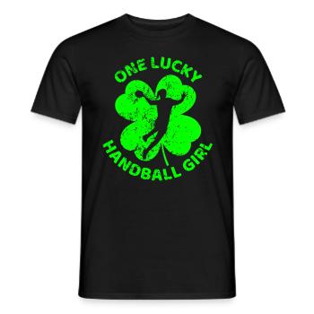 Handball Trèfle de la Saint-Patrick - T-shirt homme - noir - Devant - AI Model Male 178 light (178cm)