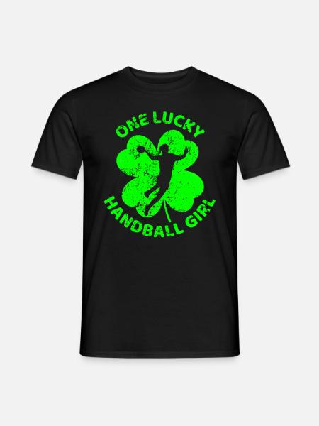 Handball St. Patrick's day shamrock - Men's T-Shirt - black