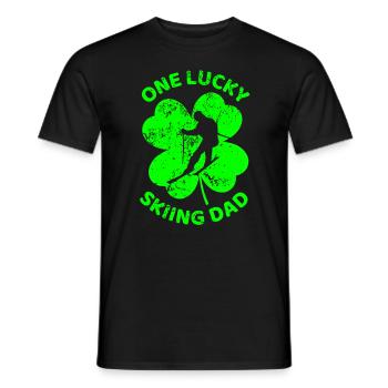 Ski Trèfle de la Saint-Patrick - T-shirt homme - noir - Devant - AI Model Male 178 light (178cm)