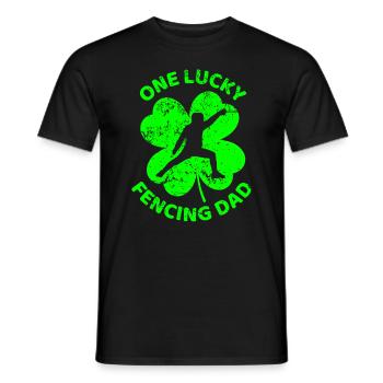 Escrime du trèfle de la Saint-Patrick - T-shirt homme - noir - Devant - AI Model Male 178 light (178cm)