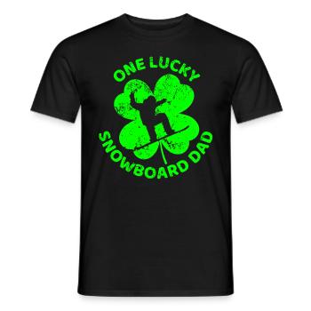 Snowboard Trèfle de la Saint-Patrick - T-shirt homme - noir - Devant - AI Model Male 178 light (178cm)