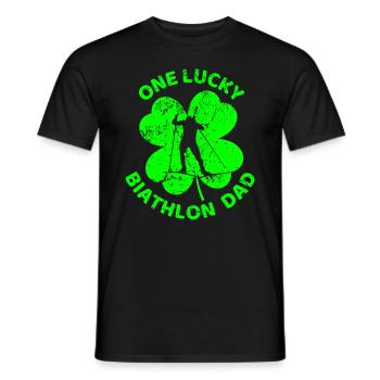 Biathlon Trèfle de la Saint-Patrick - T-shirt homme - noir - Devant - AI Model Male 178 light (178cm)